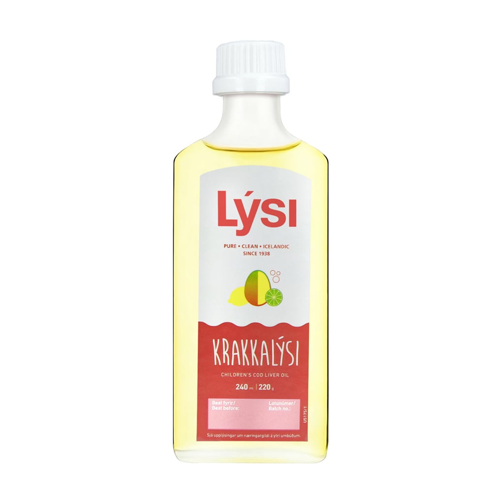 Олія печінки тріски та тунця для дітей Lysi Children's Cod Liver Oil зі смаком манго та лимону, в рідині, 240 мл